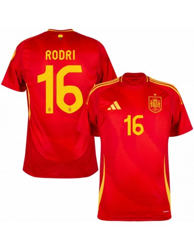 Maillot Espagne Domicile Euro 2024 Rodri à prix réduit toute l'année