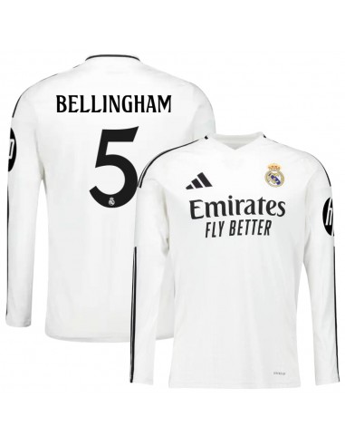 Maillot Real Madrid Domicile 2024 2025 Bellingham Manches Longues 2023