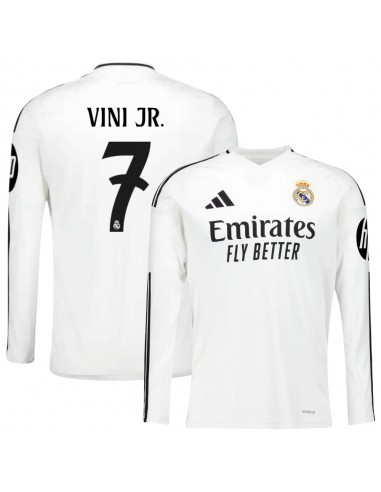 Maillot Real Madrid Domicile 2024 2025 Vini Jr Manches Longues destockage