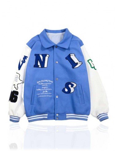 VARSITY JACKET BLEU CIEL outlet