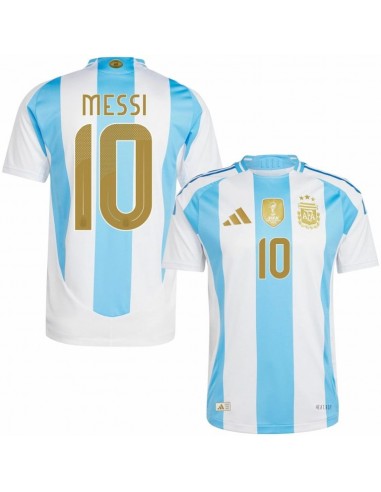 Maillot Argentine Domicile 2024 2025 Messi Gold le des métaux précieux