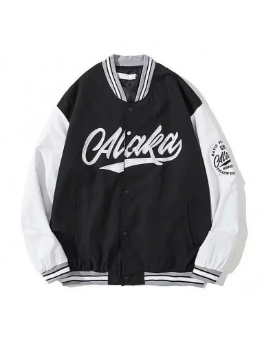 Black and white varsity jacket store