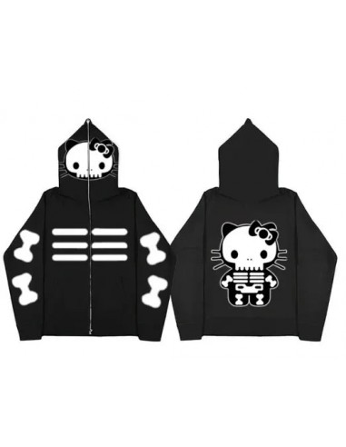 Hello kitty full zip brillant des détails fins