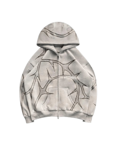 Full zip grey hoodie Profitez des Offres !