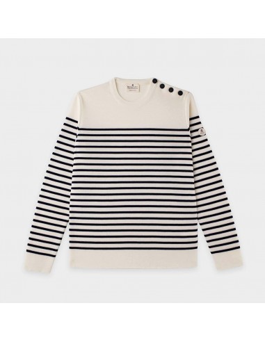 Pull classique marin raye en linge