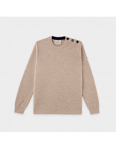 Pull marin uni bouton mats destockage